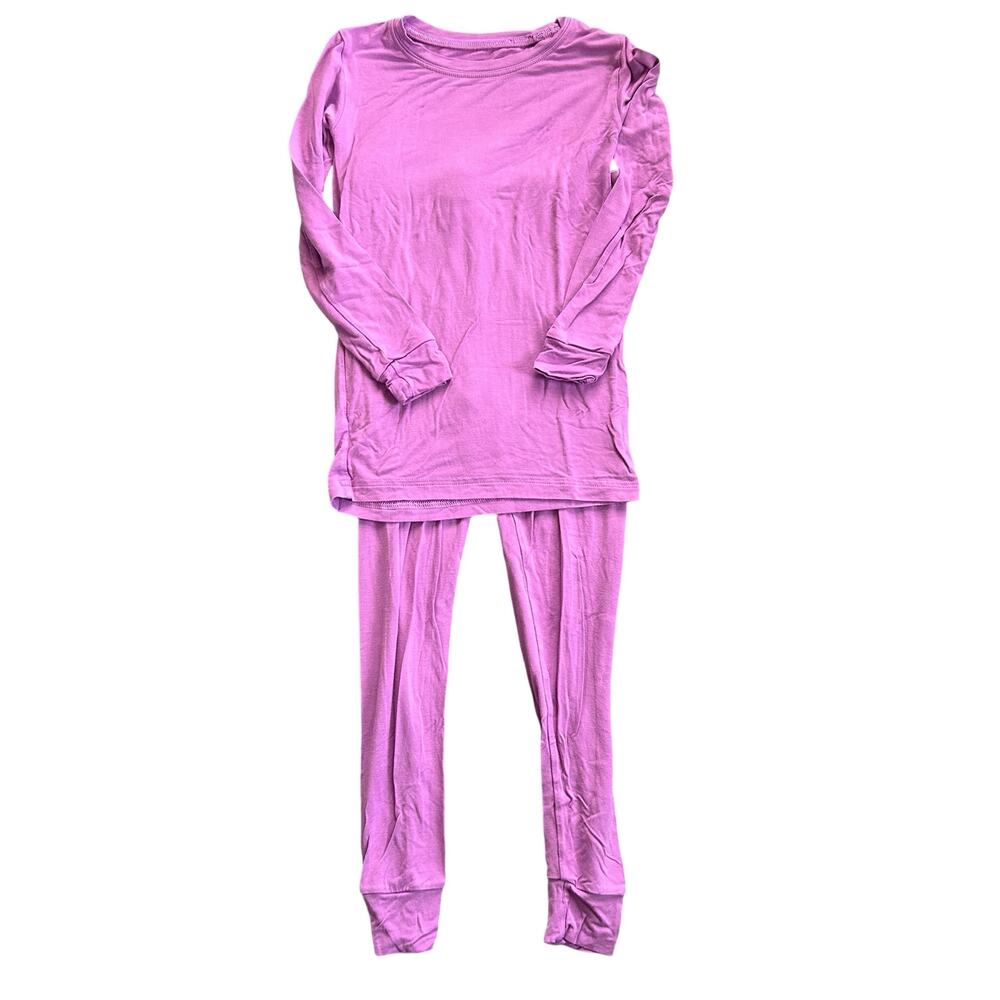 Little sleepies bamboo two piece orchid purple pajama set 5 6